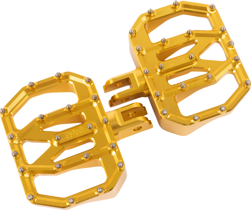 THRASHIN SUPPLY CO. Mini Aggressor Floorboards - Chrome - Front TSC-2031-3-SF