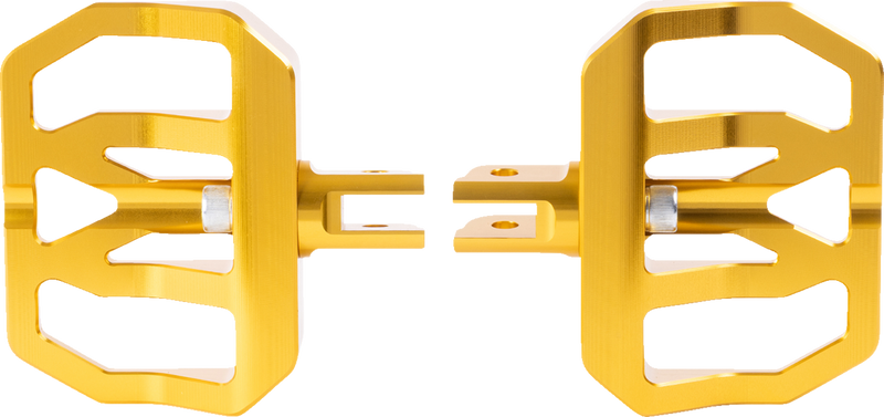 THRASHIN SUPPLY CO. Mini Aggressor Floorboards - Chrome - Front TSC-2031-3-SF