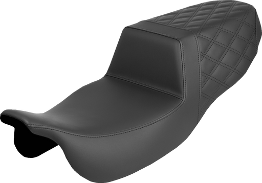 SADDLEMEN Step-Up Seat - Rear Lattice Stitch - FLRT/FLTRT '15-'25 815-07-173