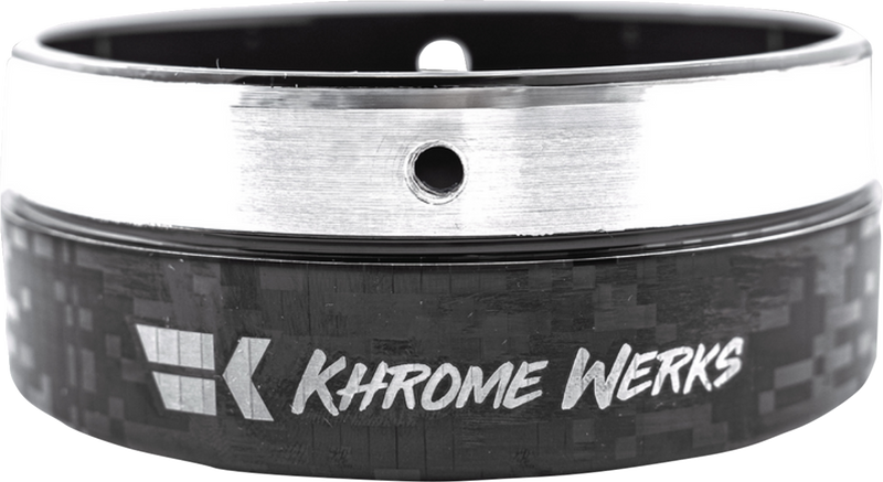 KHROME WERKS Exhaust End Cap - Billet Cut Tip - Carbon - 4-1/2" 200880P