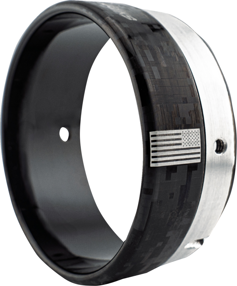 KHROME WERKS Exhaust End Cap - Billet Cut Tip - Carbon - 4-1/2" 200880P