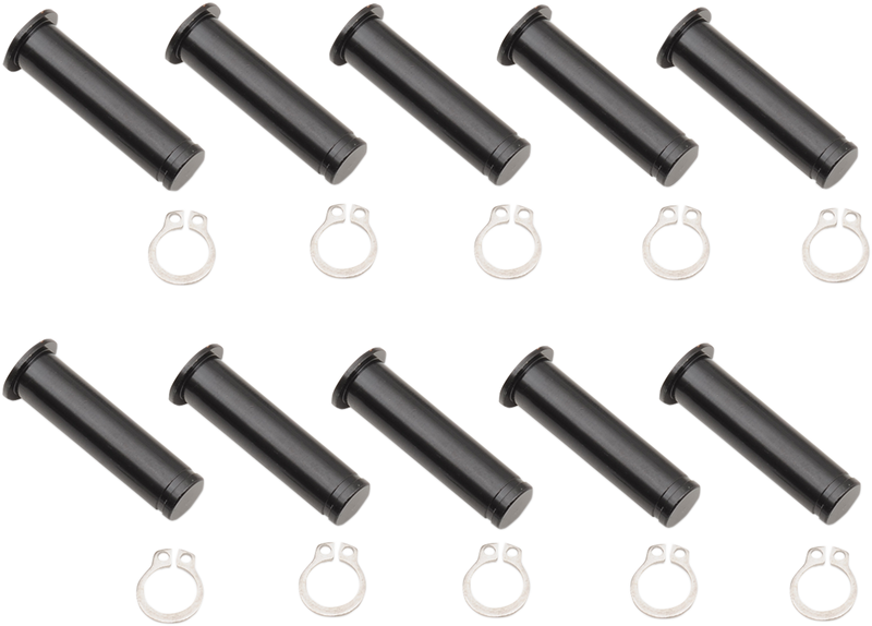 DRAG SPECIALTIES Brake Pivot Pin / Clip Kit - Lever - Black - 10 Pack
