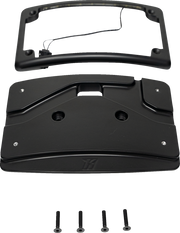 KODLIN USA License Plate Kit with Tag Light - Curved - Black KUS20102