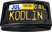 KODLIN USA License Plate Kit with Tag Light - Curved - Black KUS20102