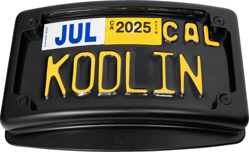 KODLIN USA License Plate Kit with Tag Light - Curved - Black KUS20102