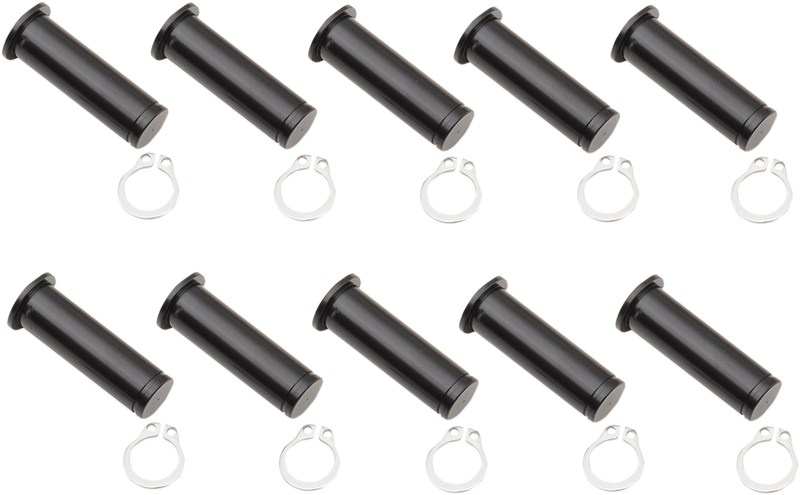 DRAG SPECIALTIES Clutch Pivot Pin / Clip Kit - Lever - Black - 10 Pack