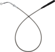 FAT BAGGERS INC. EZ Install Upper Clutch Cable - FLH/FLT - +10" - Braided Stainless Steel/Chrome 118010-C