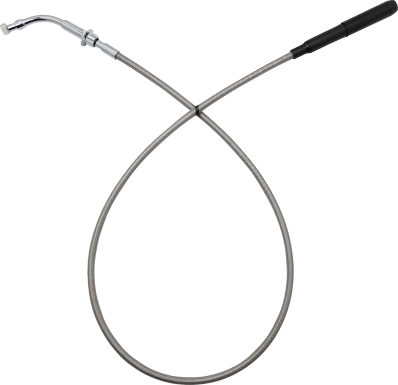 FAT BAGGERS INC. EZ Install Upper Clutch Cable - FLHX/FLTR - +8" - Braided Stainless Steel/Chrome 108008-C