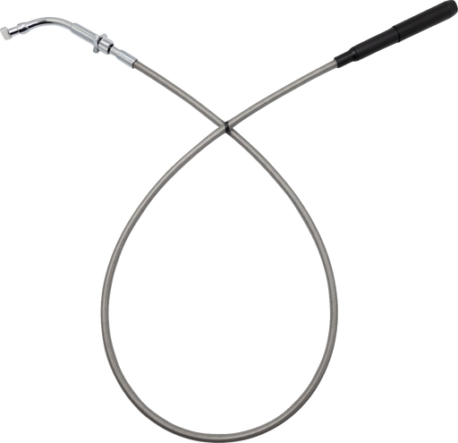 FAT BAGGERS INC. EZ Install Upper Clutch Cable - FLHX/FLTR - +10" - Braided Stainless Steel/Chrome 108010-C