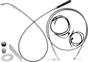 FAT BAGGERS INC. EZ Install Kit - 16" Handlebars - Upper Clutch - Full Length - Braided Stainless Steel 249016