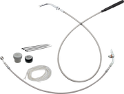 FAT BAGGERS INC. EZ Install Kit - 14" Handlebars - Upper Clutch - Braided Stainless Steel/Chrome 149914-C