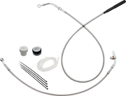 FAT BAGGERS INC. EZ Install Kit - 14" Handlebars - Upper Clutch - Braided Stainless Steel/Chrome 119914-C