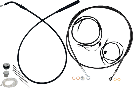 FAT BAGGERS INC. EZ Install Kit - 16" Handlebars - Upper Clutch - Full Length - Black 249916-B