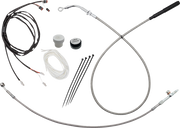 FAT BAGGERS INC. EZ Install Kit - 16" Handlebars - Upper Clutch - Braided Stainless Steel/Chrome 119016-C
