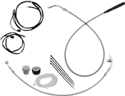 FAT BAGGERS INC. EZ Install Kit - 16" Handlebars - Upper Clutch - Braided Stainless Steel/Chrome 149916-C