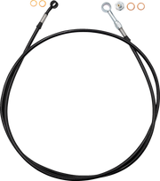 FAT BAGGERS INC. EZ Install Brake Line - 60" - Black Braid 100060-B