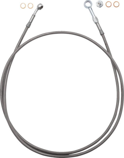 FAT BAGGERS INC. EZ Install Brake Line - 66" - Stainless Steel Braid 100066