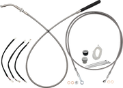 FAT BAGGERS INC. EZ Install Kit - 10" Handlebars - Upper Clutch - Full Length - Braided Stainless Steel 249010