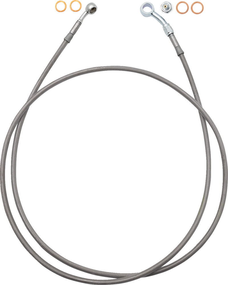 FAT BAGGERS INC. EZ Install Brake Line - 60" - Stainless Steel Braid 110060