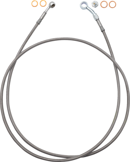 FAT BAGGERS INC. EZ Install Brake Line - 62" - Stainless Steel Braid 110062
