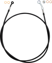 FAT BAGGERS INC. EZ Install Brake Line - 64" - Black Braid 110064-B
