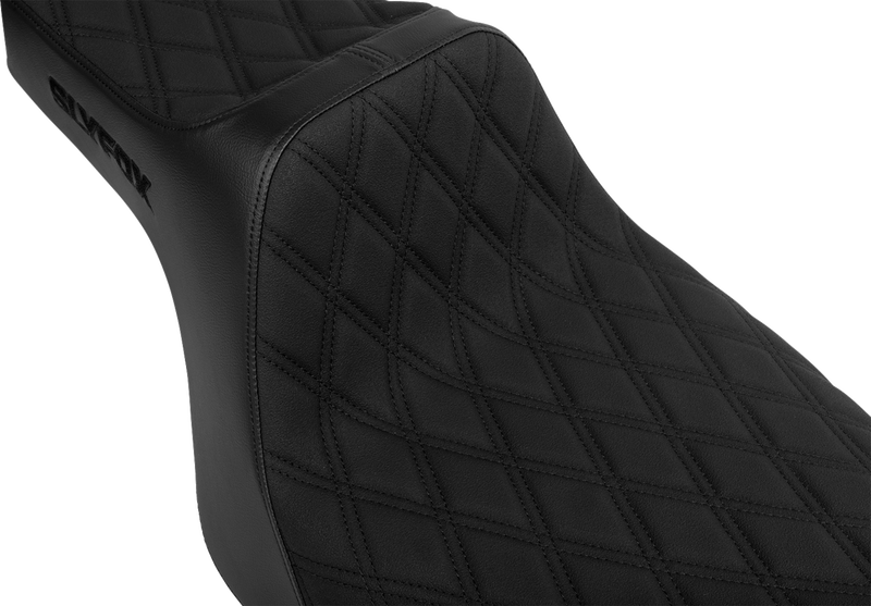 SLYFOX High Noon Seat - Double Diamond - Black Logo - Black Stitch - FLH/FLT '23-'25 4704C-SlyFox