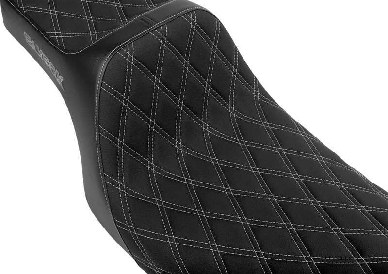 SLYFOX High Noon Seat - Double Diamond - Silver Logo - Silver Stitch - FLH/FLT '23-'25 4704D-SlyFox