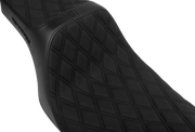 SLYFOX High Noon Seat - Double Diamond - Black Logo - Black Stitch - FLH/FLT '08-'25 4710C-SlyFox