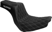 SLYFOX High Noon Seat - Double Diamond - Silver Logo - Silver Stitch - FL/FX '18-'25 4701D-SlyFox