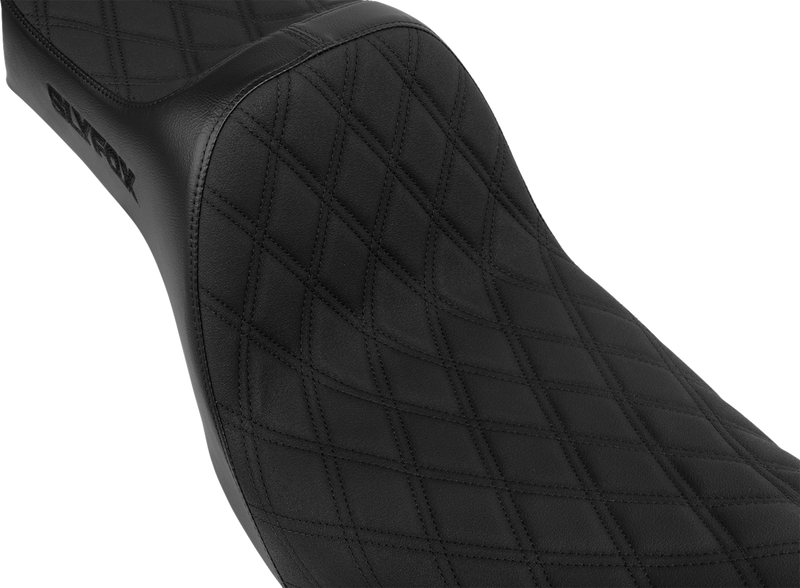 SLYFOX High Noon Seat - Double Diamond - Black Logo - Black Stitch - FXD/FLD '06-'17 4694C-SlyFox