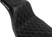 SLYFOX High Noon Seat - Double Diamond - Silver Logo - Silver Stitch - FL/FX '18-'25 4701D-SlyFox