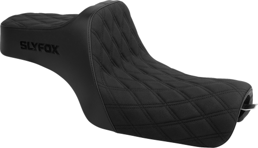 SLYFOX High Noon Seat - Double Diamond - Black Logo - Black Stitch - XL '04-'22 4709C-SlyFox