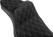 SLYFOX High Noon Seat - Double Diamond - Silver Logo - Silver Stitch - XL '04-'22 4709D-SlyFox