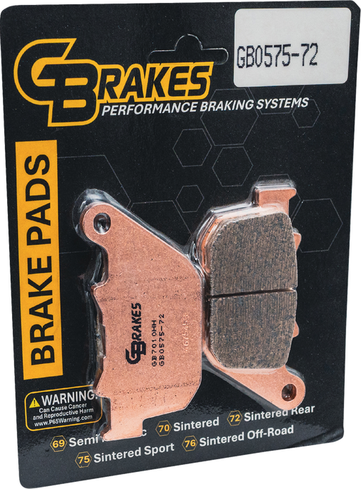 GBRAKES Brake Pad - Sintered - Rear GB0575-72