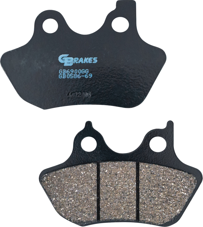 GBRAKES Brake Pads - Semi-Metallic/Ceramic - Front/Rear GB0586-69