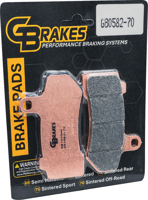 GBRAKES Brake Pad - Sintered - Front/Rear GB0582-70