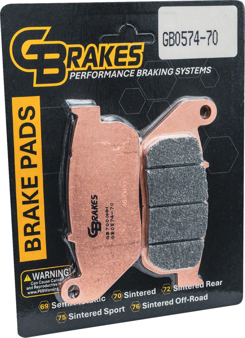 GBRAKES Brake Pad - Sintered - Front GB0574-70