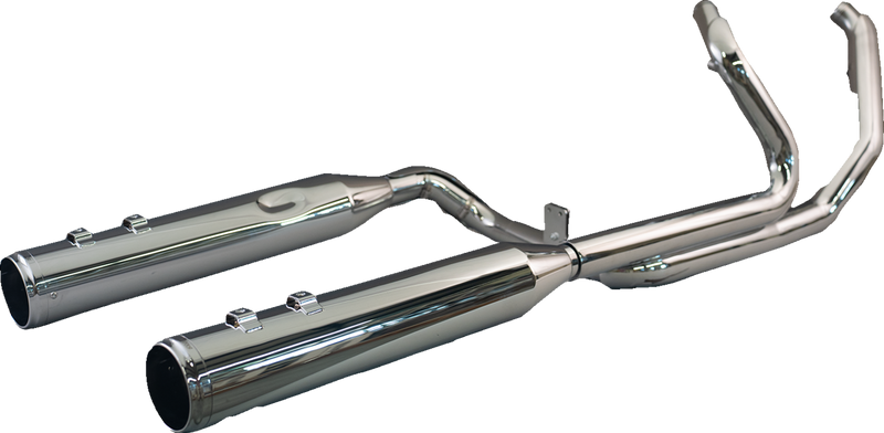 KHROME WERKS 2-into-1-into-2 Dominator-SR Exhaust System - Chrome - Without End Caps - Twin Cam Touring 200630-SR