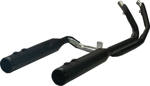 KHROME WERKS 2-into-1-into-2 Dominator-SR Exhaust System - Black - Without End Caps - M8 Touring 200810A-SR