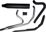 KHROME WERKS 2-into-1 Outlaw-SR Exhaust System - Black - Without End Cap - M8 Touring 200775-SR