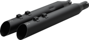 KHROME WERKS HP-Plus® Slip-On Mufflers - Slash-Up - 4"- M8 - Black 40FSL-1011-BLK