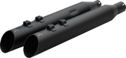 KHROME WERKS HP-Plus® Slip-On Mufflers - 4" - M8 - Slash Up with Ripper Baffle - Black 40FSL-1012-BLK