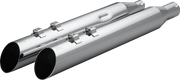 KHROME WERKS HP-Plus® Slip-On Mufflers - 4" - M8 - Slash Up with Ripper Baffle - Chrome 40FSL-1012-CHR