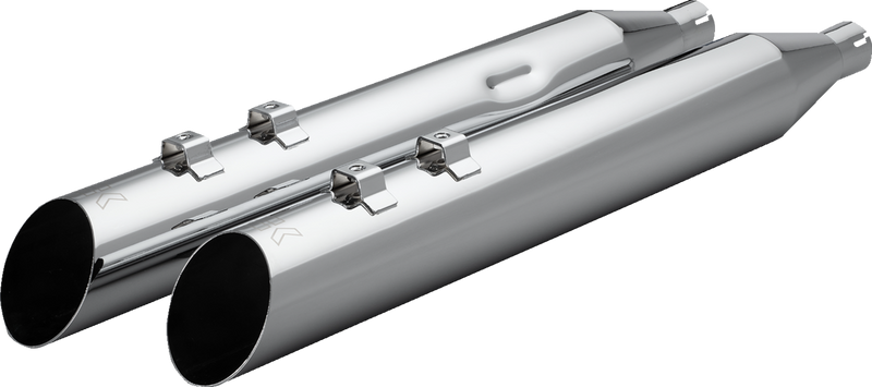 KHROME WERKS HP-Plus® Slip-On Mufflers - Slash Up - 4" - Trike/Twin Cam - Chrome 40FSL-1021-CHR