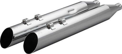 KHROME WERKS HP-Plus® Slip-On Mufflers - Slash Up - 4" - Trike/Twin Cam - Chrome 40FSL-1021-CHR