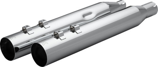 KHROME WERKS HP-Plus® Slip-On Mufflers - 4" - Straight Cut with Ripper Baffle - M8 - Chrome 40FST-1012-CHR