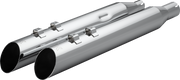 KHROME WERKS HP-Plus® Slip-On Mufflers - Slash-Up - 4" - M8 - Chrome 40FSL-1011-CHR