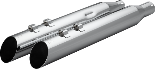 KHROME WERKS HP-Plus® Slip-On Mufflers - Slash-Up - 4" - M8 - Chrome 40FSL-1011-CHR
