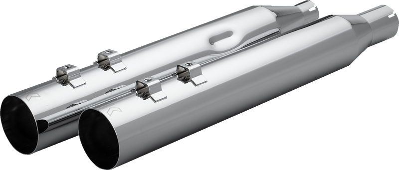 KHROME WERKS HP-Plus® Slip-On Mufflers - Straight Cut - 4" - M8 - Chrome 40FST-1011-CHR