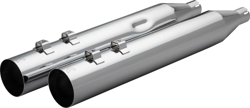 KHROME WERKS HP-Plus® Slip-On Mufflers - Straight Cut - 4" - Trike/Twin Cam - Chrome 40FST-1021-CHR